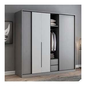 Dernières conceptions modernes et simples de placards de chambre à coucher en bois à 3 portes, armoire coulissante - Product Image 2