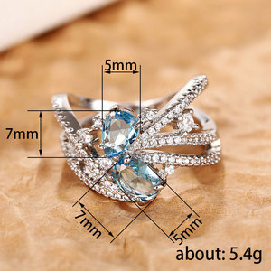 Anello a Forma di Goccia con Design Ovale, Anello Semplice da Dito per Donne - Product Image 4
