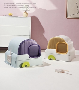 Bán buôn nhựa <span class=keywords><strong>Fancy</strong></span> <span class=keywords><strong>cat</strong></span> litter <span class=keywords><strong>box</strong></span> với ngăn kéo đóng cửa Thiết kế cho mèo - Product Image 4