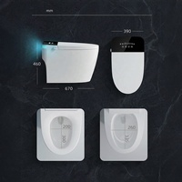 Inodoro Inteligente de Una Pieza con Sensor Automático, Bidé, Inodoro con Funcionamiento Automático, Inodoros Inteligentes con Control Remoto