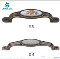Meubles classiques en bois laiton Antique armoires de cuisine porte tiroir tire meubles boutons en céramique poignées