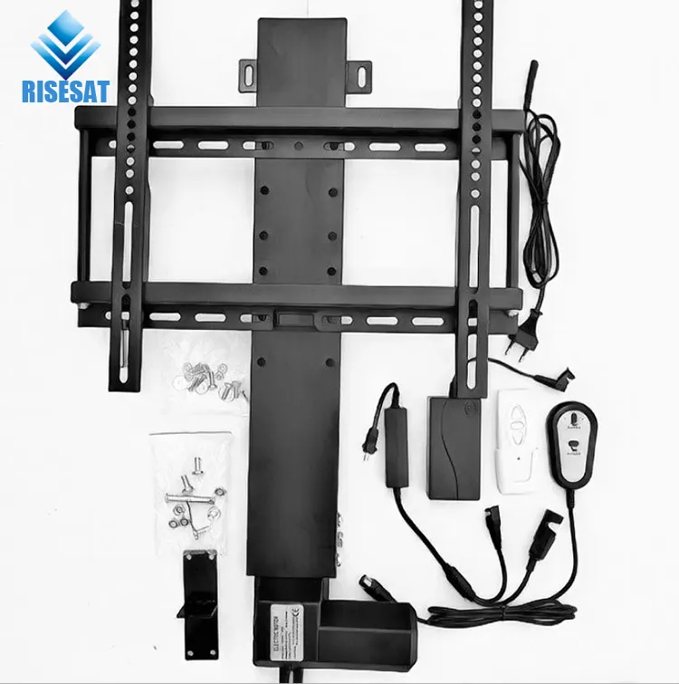 Motorized TV Lift Mount Bracket For 14"-85" LCD Flat TV W/ Remote Controller