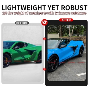 สเกิร์ตข้างคาร์บอนไฟเบอร์แบบแห้งสไตล์ OEM สำหรับ Chevrolet Corvette Z06 แผงร็อคเกอร์แบบ Pre-Preg แท้ ขายส่ง - Product Image 6
