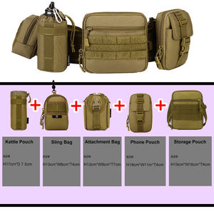 เข็มขัดยุทธวิธีโพลีเอสเตอร์ Protector Plus สำหรับกิจกรรมกลางแจ้ง อุปกรณ์ป้องกันตัวสำหรับการล่าสัตว์ อุปกรณ์ป้องกันส่วนบุคคล ระบบ Molle สำหรับการรบ ใช้งานได้หลากหลาย ปลอดภัย เหมาะสำหรับงานหนัก - Product Image 4