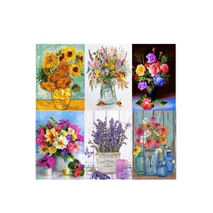 Peinture au diamant 5D moderne, fleurs, peinture au diamant en cristal, peinture au diamant en porcelaine - Product Image 1
