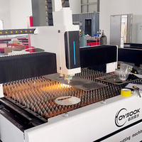 Machine de découpe laser fibre CNC pour plaques et tubes métalliques 3000x1500mm avec système de refroidissement par eau et groupe de pompes, compatible IPG Raycus