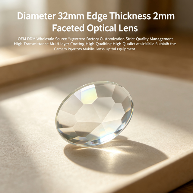 Multi Layer Coated Faceted Optical Lens 32mm 2mm Edge for Astronomical Telescope Optical Instruments Optical Equipment