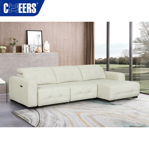 Sofá <span class=keywords><strong>Cama</strong></span> Reclinable Eléctrico MANWAH CHEERS, Sofá Seccional de Tela en Forma de L, Grupo de Sofás Reclinables con <span class=keywords><strong>Chaise</strong></span> Longue para Sala de Estar - Product Image 2