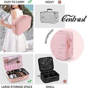 Rose nouvelle grande trousse <span class=keywords><strong>de</strong></span> <span class=keywords><strong>maquillage</strong></span> haute capacité trousse à cosmétiques <span class=keywords><strong>vide</strong></span> voyage <span class=keywords><strong>maquillage</strong></span> organisateur sac <span class=keywords><strong>de</strong></span> rangement <span class=keywords><strong>de</strong></span> <span class=keywords><strong>maquillage</strong></span> - Product Image 3
