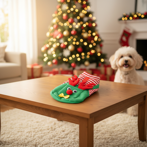 Luxuriöser Moderner Niedlicher Gestreifter Weihnachts-Elch Hunde- & Katzenmantel |   Winter Warmer Fleece-Overall |   Großhandel für Festtags-Haustierbekleidung - Product Image 6