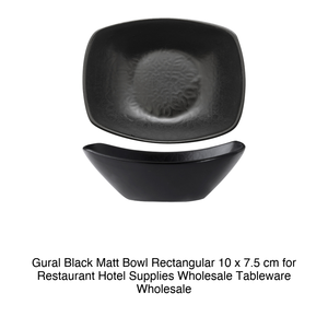 Bol rectangulaire noir mat. 10 × 7,5 cm Gural - Product Image 2