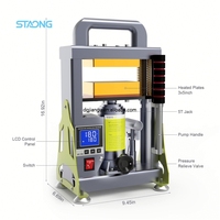 Nouvelle Presse à Chaud Hydraulique Manuelle 5 Tonnes en Stock UE, 600W, Double Plaque Chauffante, pour Extraction de Colophane et Impression sur Tubes