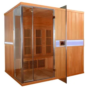 Hot Sale Portable Ir Sauna Health Care Sauna Cabin Solid Wood 3 Person Dry Steam Sauna Room Outdoor For Sale