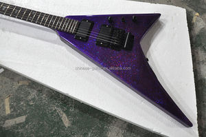 โรงงานผลิตกีตาร์ไฟฟ้า Flyoung Shiny Particles คุณภาพสูง กีตาร์รูปทรง <span class=keywords><strong>Flying</strong></span> <span class=keywords><strong>V</strong></span> - Product Image 4