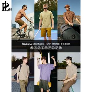 Camiseta Deportiva Personalizada, Holgada, Transpirable, de Poliéster/Algodón, para Exteriores, Secado Rápido, Ligera, Manga Corta para Hombre, Primavera-Verano 2026 - Product Image 2