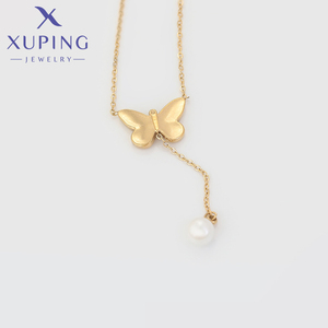 T000721180 xuping תכשיטי אופנה פרפר שרשרת תכשיטים שרשראות לנשים פרל שרשרת - Product Image 5