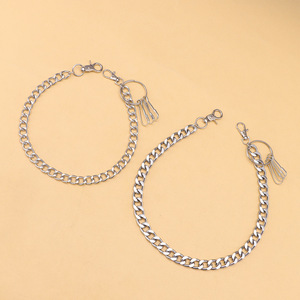 โซ่ห่วงโซ่โลหะชั้นเดียวที่ทันสมัยพร้อมห่วงโซ่กลมจี้พู่สำหรับสวมใส่ทุกวันเครื่องประดับแฟชั่นฮิปฮอป - Product Image 4