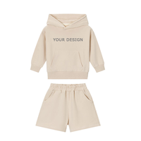 Ensemble de vêtements pour bébé unisexe en tissu de bambou respirant de haute qualité, sweat-shirt avec logo pour tout-petit, vêtements de maison, sweat à capuche pour enfant, survêtement