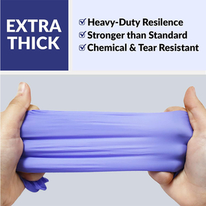 Biểu Tượng Tùy Chỉnh 100Pcs Y Tế Cấp Dùng Một Lần Màu Xanh Nitrile Thi Găng Tay Bột Miễn Phí Cao Su Miễn Phí - Product Image 3