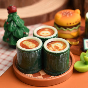 Cabujón de resina con forma de taza de café Panda Bamboos para dijes de comida en miniatura, accesorios DIY para pegamento en crema - Product Image 3