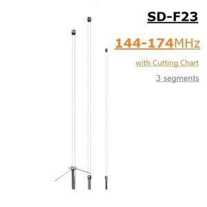 Antena de Calidad Diamante de 3 Segmentos SD-F23 144-174MHz VHF, Repetidor de Radio RPT, Antena de Estación Base de Fibra de Vidrio - Product Image 2