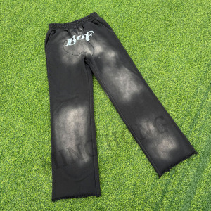Pantalon de survêtement baggy design pour homme, style de rue, imprimé délavé vintage, sans cordon de serrage - Product Image 6