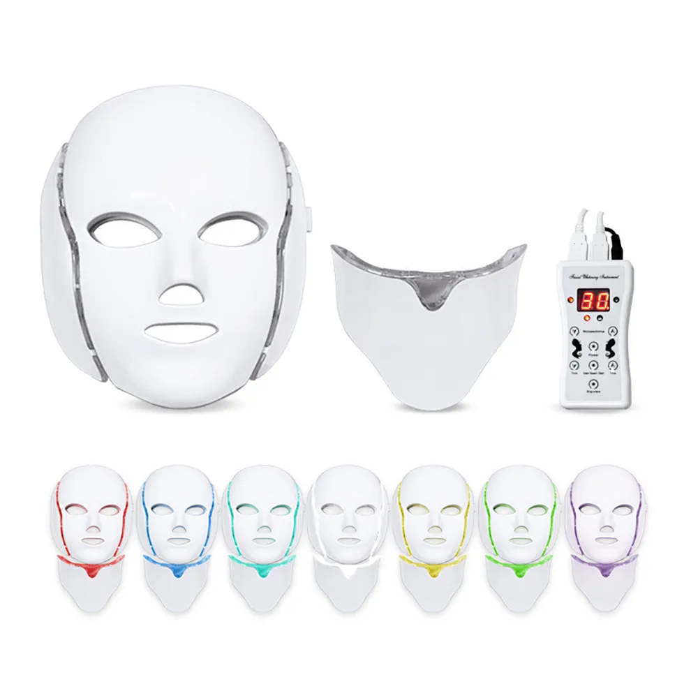 LED light therapy facemask led light therapy 8 color photon pdt led light acne treatment facial mask