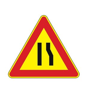 Segnale per cantiere FIG. 386 'PASSAGGIO STRETTO ASIMMETRICO A DESTRA' 90 cm - Product Image 2