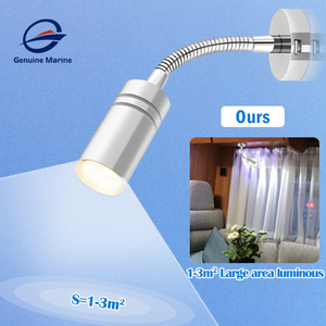 Hàng Chính Hãng Marine12v 24V Có Thể Điều Chỉnh Xoay Tường Hiện Đại Trang Trí Cổ Ngỗng Phổ Nối Tiếp Xe Buýt Đọc Sách Ánh Sáng - Product Image 5