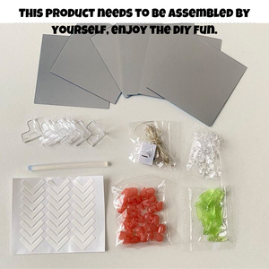 LED Handgefertigte Tulpenlampe DIY Quadratische Box Infinity-Spiegel 20 Blumen Tischlampe Indoor Nachttischlampe Kreatives Weihnachtsgeschenk - Product Image 4