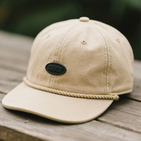 Gorra de béisbol personalizada de 6 paneles sin estructura, estilo urbano deportivo vintage, con letras y logo de goma, para exteriores, con cuerda.