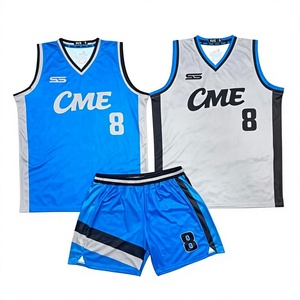 Ensemble de maillot et short de basket-ball respirant personnalisé SIBRIN, sublimé |   Concevez le nom et le numéro de votre équipe |   100% polyester - Product Image 1