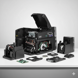 Impresora de tarjetas de identificación HID FARGO DTC4500e de alta velocidad, máquina de impresión de tarjetas de PVC segura para uso en oficinas, bancos y gobierno. - Product Image 3