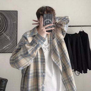 เสื้อยืดแฟลนเนลวินเทจผ้าฝ้ายหนาคุณภาพสูง 100% สำหรับผู้ชาย ติดกระดุม ปิดคอ แบบหนา สำหรับฤดูหนาว - Product Image 1