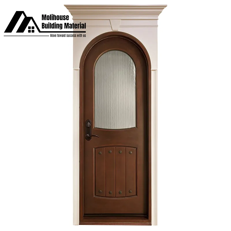 Lusso fedele cinese Top Brand solido arco porta in legno PVC MDF Prehung porte interne in legno per case