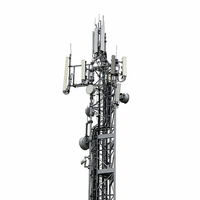 Mât d'antenne radio VHF à micro-ondes autoportant à quatre poteaux en acier galvanisé à chaud pour tour de télécommunication