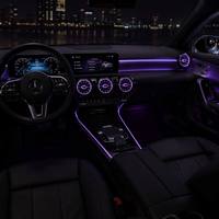 Éclairage d'ambiance pour voiture Mercedes Benz Nouvelle Classe A W177, bande lumineuse LED RGB, tweeter rotatif 4D, lumière de sortie d'air en forme de turbine