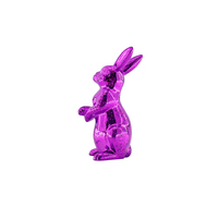 Décorations de lapin en plastique coloré véritable Lapin de Pâques de bureau Cartoon Articles d'ameublement Simple Home Porch Party Decorations