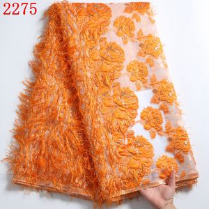 Tela Aso Oke, Brocado Africano, Tela Jacquard, Encaje Brocado Africano con Lentejuelas para Vestidos <span class=keywords><strong>de</strong></span> Fiesta y Boda 2275 - Product Image 4