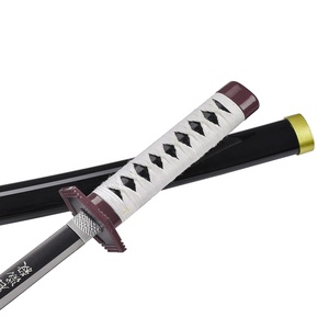 ดาบคอสเพลย์มินิสำหรับฆ่าอสูรญี่ปุ่นขนาด45ซม. กริชเหล็กแท้ใบมีด nichirin giyu tomyoka Katana ของเล่นโลหะ - Product Image 3