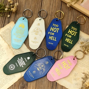 Llaveros Personalizados de Doble Cara con Esmalte Rosa, Llavero de Metal Fundido a Presión de Aleación de Zinc para Motel con Logotipo y Letra - Product Image 1