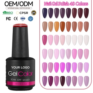 ผู้ผลิตยาทาเล็บมาตรฐาน EU แบบ OEM ODM 48 สี เจลทาเล็บวีแกน แบรนด์ส่วนตัว ยูวี แอลอีดี เจล OEM สำหรับร้านทำเล็บและความงาม - Product Image 1