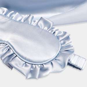 מותאם אישית 100% מולברי טקסטיל הביתה צבע רגיל ruffles ורוד מצעים כרית העברת עיניים ספק מסכת - Product Image 5