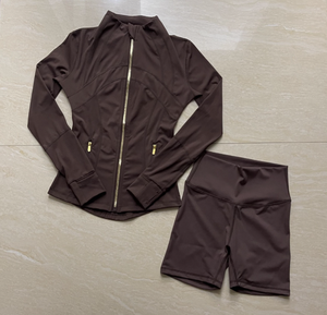 G02335C 2026 İlkbahar/Yaz Sıcak Fırsat Kadınlar İçin Dar Kesim Spor Şort 2 Parça Takım - Product Image 4