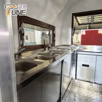 Camion de vente ambulante entièrement équipé et personnalisé pour la vente de glaces, de hot-dogs et autres produits alimentaires