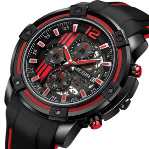Nuevo reloj de cuarzo con visualización de fecha esqueletizada y esfera grande; reloj de pulsera de cuarzo para hombre moderno y elegante. - Product Image 5