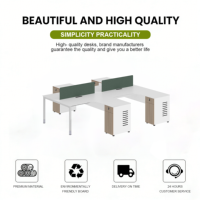Poste de travail électrique moderne pour bureau, mobilier de bureau, poste de travail pour 2 à 4 personnes, table de poste de travail en cubicle