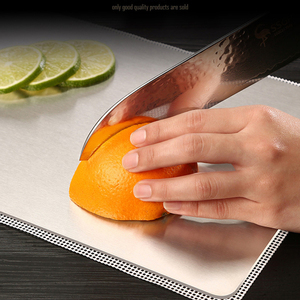 Planche à découper en acier inoxydable C301 en gros – Outil de cuisine pratique pour fruits, légumes et viande, facile à nettoyer - Product Image 2