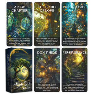 Vente en gros de 56 cartes de l'Oracle Forêt Mystique Enchantée, cartes de guidance spirituelle de la nature, cartes de tarot - Product Image 1