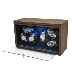 Boîte d'affichage de <span class=keywords><strong>montre</strong></span> de grain de bois rotative en gros directe d'usine 6 emplacements <span class=keywords><strong>remontoir</strong></span> de <span class=keywords><strong>montre</strong></span> <span class=keywords><strong>silencieux</strong></span> pour montres automatiques - Product Image 1